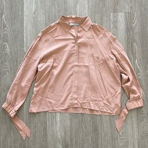 VINCE silk button down shirt